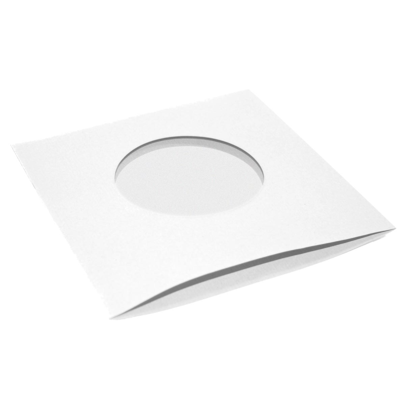 7 poly-lined paperbag white with center sight holes