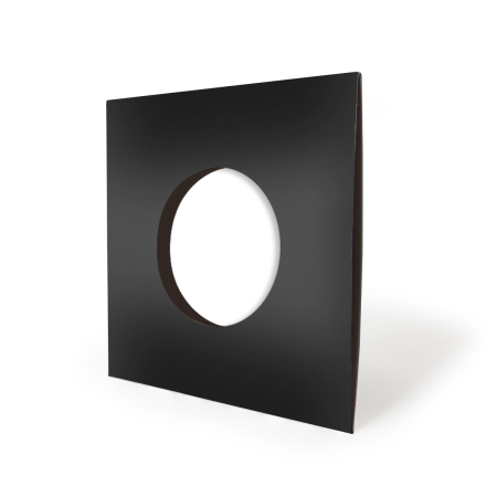 7" Discobag 280 g/m² black with centerhole unprinted