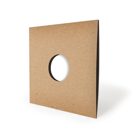 12" Discobag 300 g/m² Kraftpack brown with centerholes unprinted
