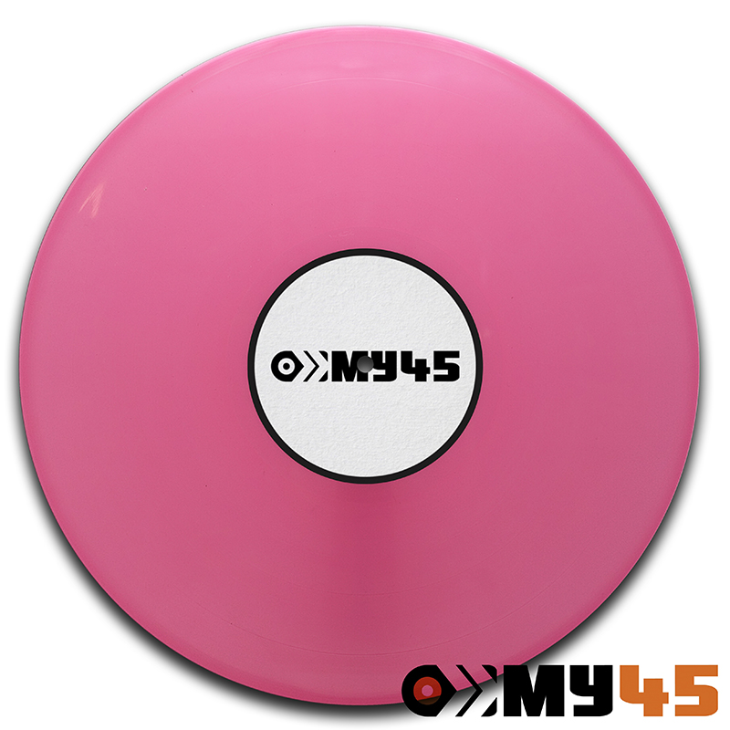 7 Vinyl rosa deckend (marmorierte Mischung aus rot und weiß) (ca. 42g)